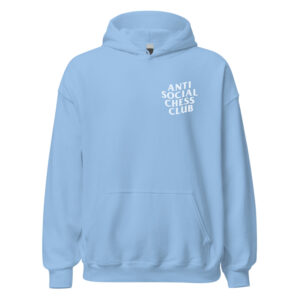 Anti Social Chess Club Oversize Premium Hoodie - Bleu Ciel