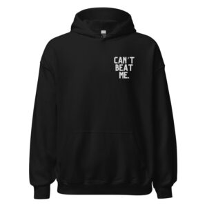 Can't Beat Me Oversize Premium Hoodie - Noir