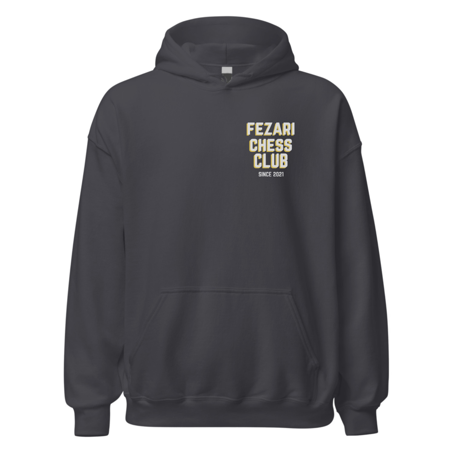 Fezari Chess Club Oversize Premium Hoodie - Gris foncé